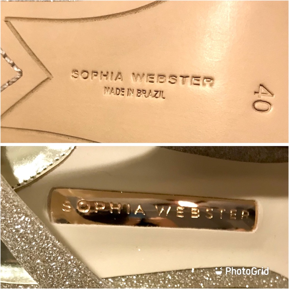 SOPHIA WEBSTER Jasmine Crystal Mid-Heel Shoes US 9 / EU 40 New in Box - Picture 8 of 14
